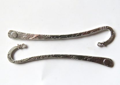 124mm Metal Alloy Hook Bookmarks - Antique Silver