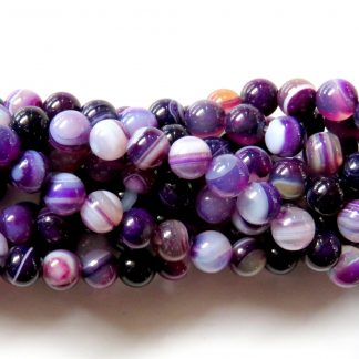 6mm purple agate round gemstone beads