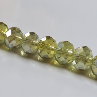 8x10mm Faceted Crystal Rondelles - Pale Topaz AB