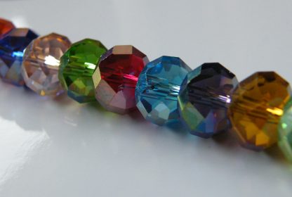 8x10mm Faceted Crystal Rondelles - Mixed AB
