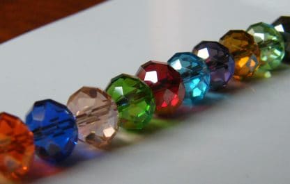 9x12mm faceted crystal rondelle mix AB