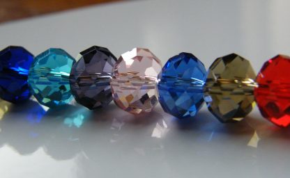 8x10mm Faceted Crystal Rondelles - Mixed