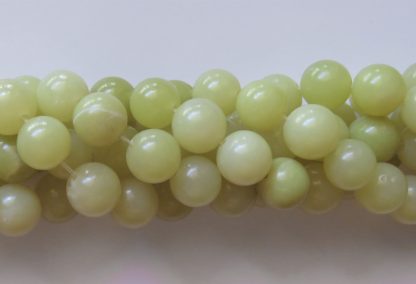 10mm lemon jade round gemstone bead