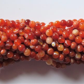 6mm red agate round gemstone beads