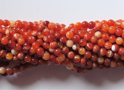 6mm red agate round gemstone beads