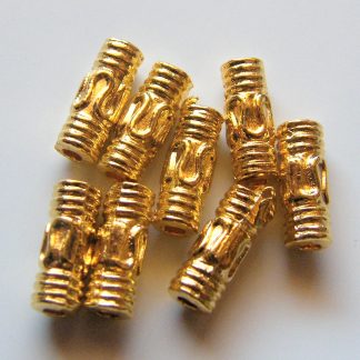 3x8mm gold zinc alloy metal tube spacer beads