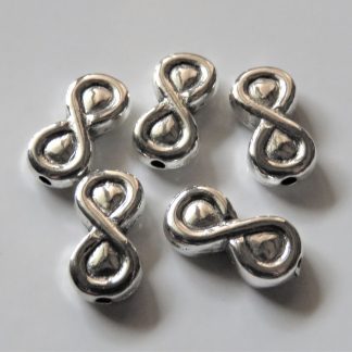 12x6x3mm Metal Alloy Infinity Spacers - Antique Silver
