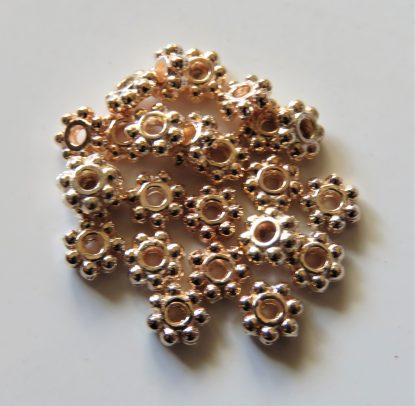 5mm rose gold zinc alloy metal daisy spacer beads