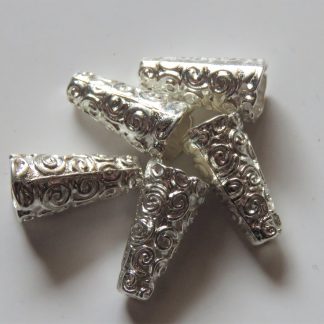 8x17mm silver Metal Alloy Bead Caps Cones
