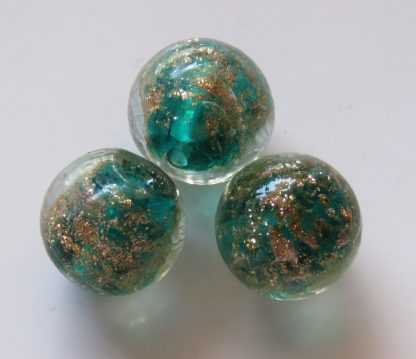 12mm round goldsand lampwork glass beads turquoise