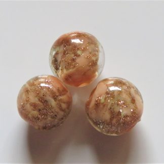 12mm round goldsand lampwork glass beads opaque coffee
