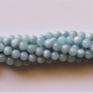 6mm malaysian jade round gemstone bead carolina blue