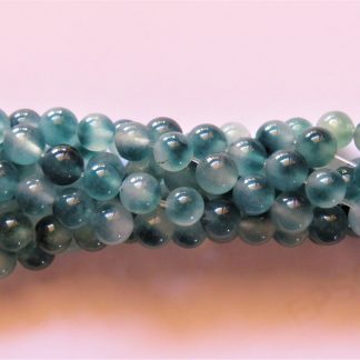 6mm malaysian jade round gemstone bead teal