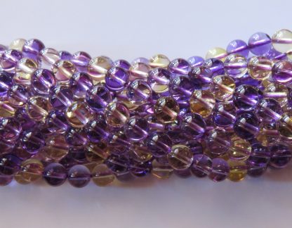8mm ametrine round gemstone beads