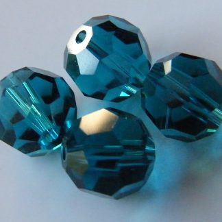 10mm round faceted crystal beads turquoise