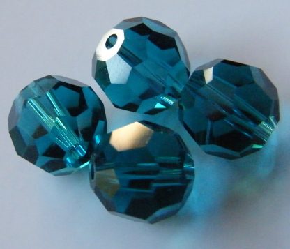 10mm round faceted crystal beads turquoise