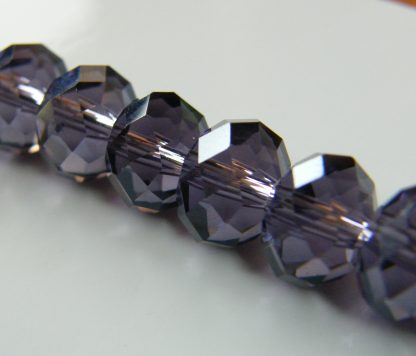 8x10mm rondelle faceted crystal beads amethyst