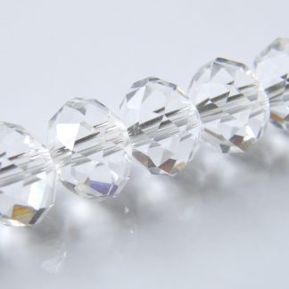 8x10mm rondelle faceted crystal beads clear