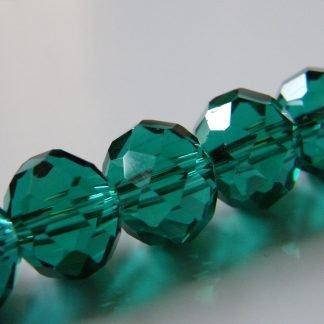 8x10mm rondelle faceted crystal beads dark teal