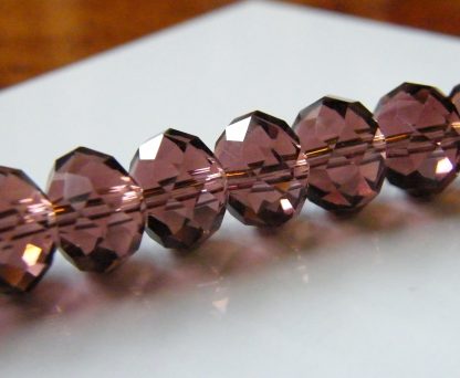 8x10mm rondelle faceted crystal beads dark garnet