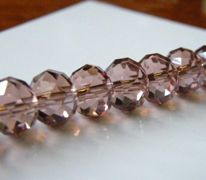 8x10mm rondelle faceted crystal beads garnet