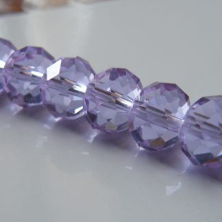 8x10mm rondelle faceted crystal beads lilac