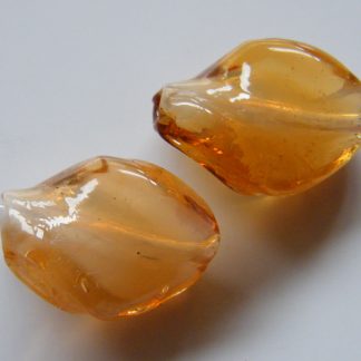 12x16mm honey twist lampwork glass beads