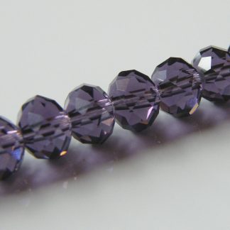 6x8mm faceted crystal rondelle amethyst