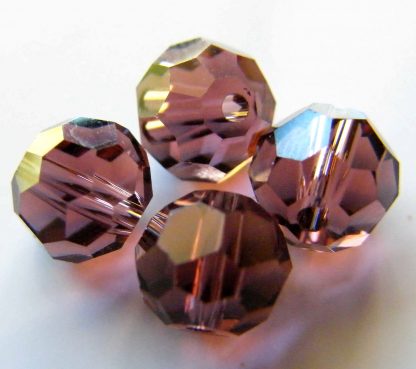8mm round faceted garnet crystal beads