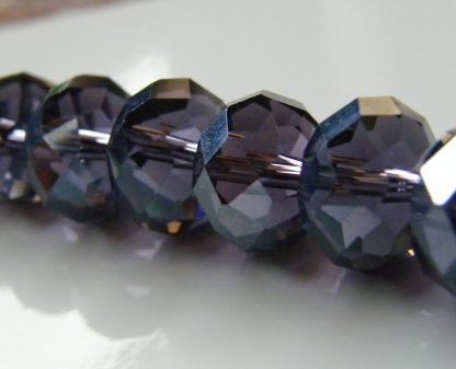 9x12mm faceted crystal rondelle amethyst