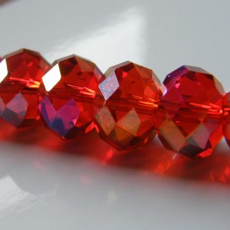 9x12mm faceted crystal rondelle red AB