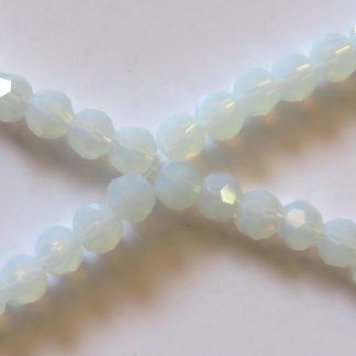 4mm round faceted opalite crystal beads