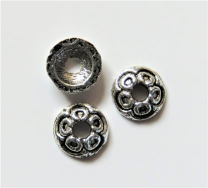 6mm antique silver Metal Alloy Bead Caps