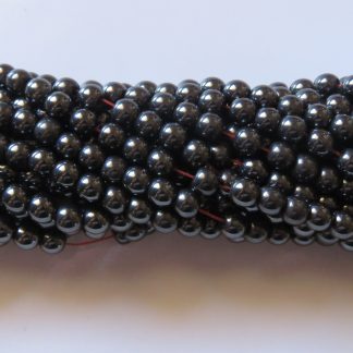 6mm magnetic hematite round gemstone bead