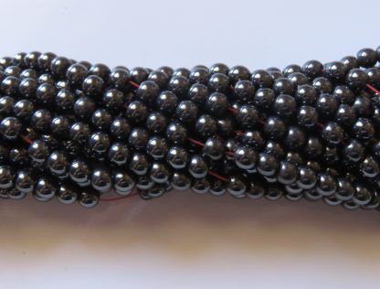 6mm magnetic hematite round gemstone bead