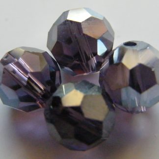 8mm round faceted crystal beads amethyst AB