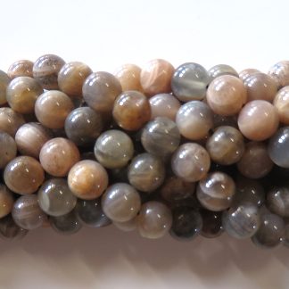 8mm Round Natural Gemstone Beads - Elestial Skeletal Quartz
