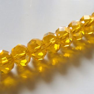 8x10mm Faceted Crystal Rondelles - Butterscotch AB
