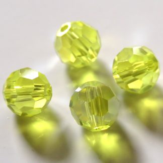 8mm round faceted crystal beads bright topaz AB
